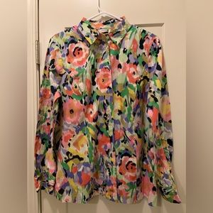 Floral, Liz Claiborne button up shirt, sz 10